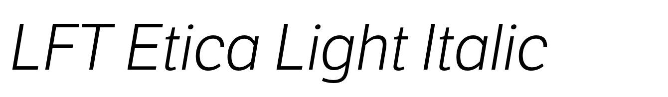 LFT Etica Light Italic